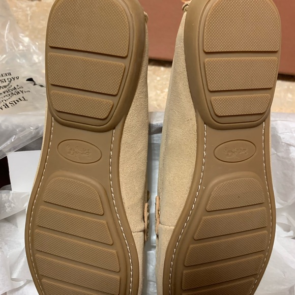 Coach Flash Suede leather flats loafers NIB - Picture 2 of 5